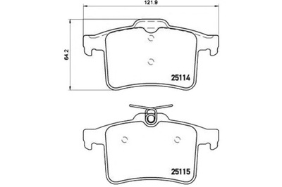 PADS BRAKE JAGUAR XK 09- REAR BREMBO  