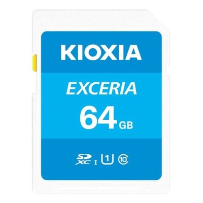 Kioxia Karta pamięci Exceria (N203), 64GB, SDXC, LNEX1L064GG4, UHS-I U1 (Cl