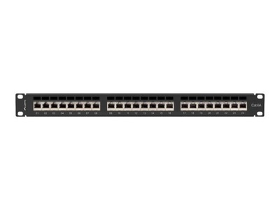 PATCH PANEL 24 PORT 1U 19" KAT.6A EKRANOWANY CZARNY LANBERG