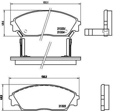 BREMBO P 28 016 KOMPLEKTAS TRINKELIŲ HAMULCOWYCH, STABD. 