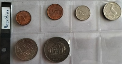 Zestaw monet Mauritius 6 szt.