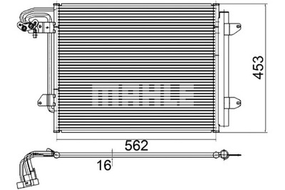 MAHLE КОНДЕНСАТОР КОНДИЦІОНЕРА VW CADDY III CADDY III MINIVAN CADDY