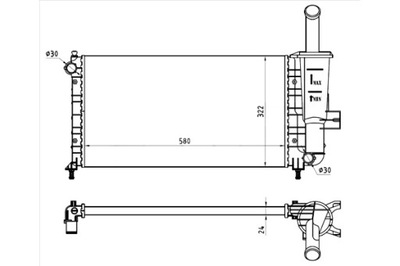 TYC FIAT PNTO II 1999-2003 РАДИАТОР 23MM MECHANICAL