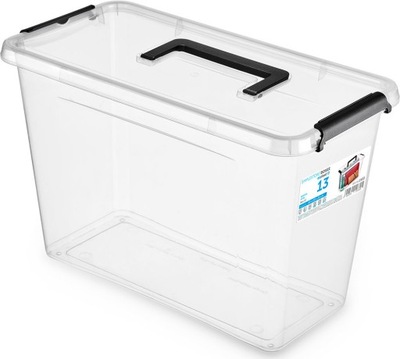 MOXOM - Pojemnik plastikowy na zabawki - pudełko - organizer - 13 L