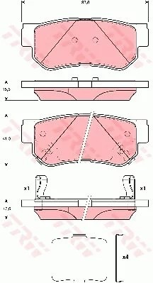 Trw gdb3432 тормозные колодки тормозные hyundai getz tb trw фото №1