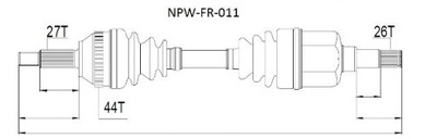 HALF-AXLE PROPULSION FORD MONDEO I/II -00 LEFT  