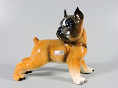 Figurka pies szczeniak bokser porcelana Cortendorf 1950
