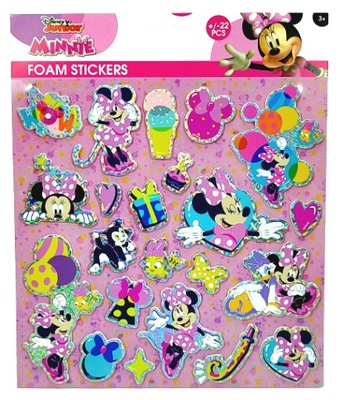 Naklejki piankowe Disney Myszka Minnie Party 22 sztuki
