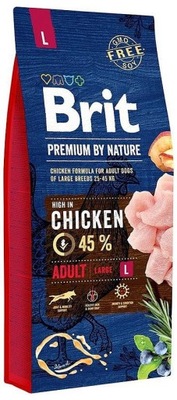 Brit Premium By Nature ADULT L 15kg LARGE karma dla dorosłych dużych psów