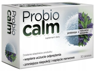 Probiocalm 30 tabletek Probiotyk Melisa Lawenda Stres Sen
