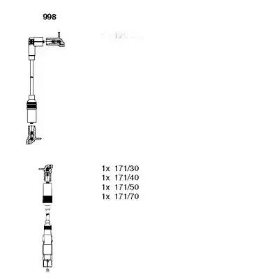 Набір трубопровід запалювання bremi 998 фото №1