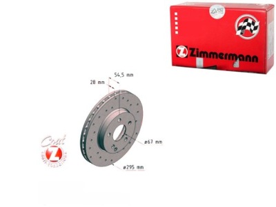 Комплект диск гальмівних zimmermann 2114210812 64 фото №1