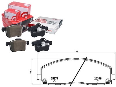 КОМПЛЕКТ КОЛОДОК ТОРМОЗНЫХ BREMBO 68159579AC 6815