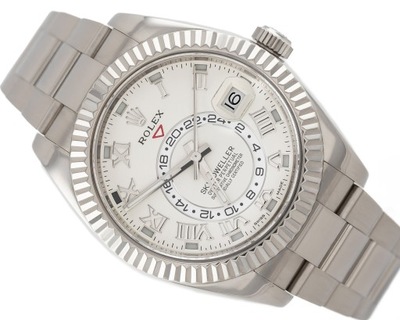 ROLEX SKY-DWELLER OYSTER WHITE GOLD WHITE/CREAM DIAL REF. 326939 FULL SET