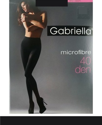 GABRIELLA Rajstopy microfibre 40 DEN k.:NERO r.:4