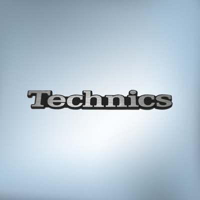 Emblemat Naklejka Logo Technics srebrna 30x4mm