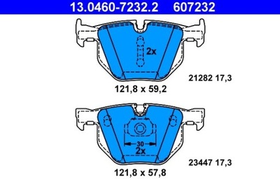 ZAPATAS DE FRENADO BMW PARTE TRASERA E70/E71 X5/X6 08- 13.0460-7232.2  