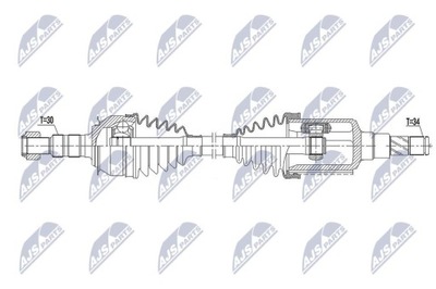 SEMI-EJE DE ACCIONAMIENTO CHEVROLET ORLANDO 1.4T,1.8 11- /LEW  