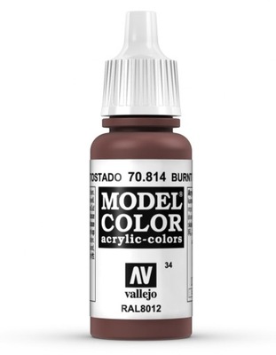 Vallejo 70814 Model Color 17 ml Burnt Red 70.814