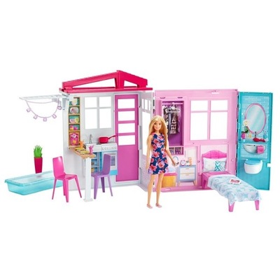 BARBIE PRZYTULNY DOMEK DLA LALEK MEBLE LALKA FXG55