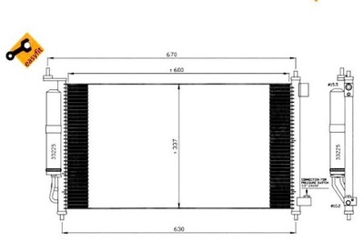 NRF CONDENSADOR DE ACONDICIONADOR NISSAN JUKE 1.6 (F15)  