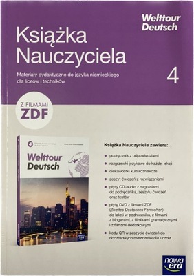 WELTTOUR DEUTSCH 4 ksiązka nauczyciela 2 cd 1 dvd używana