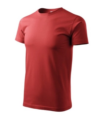 Basic koszulka męska bordowy 4XL,1291319