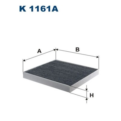 ФІЛЬТР, ВЕНТИЛЯЦІЯ СТОРОНИ ПАСАЖИРА ФІЛЬТРON K 1161A