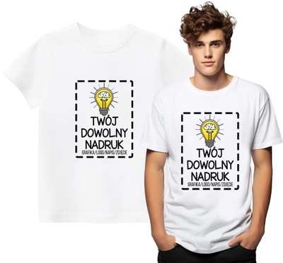 KOSZULKA T-SHIRT Z WŁASNYM NADRUKIEM FULL COLOR ZDJĘCIE L