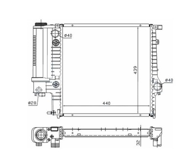 RADUADOR BMW 3 E30 11.82- 1723528 NUEVO  