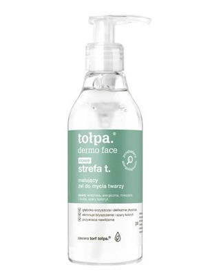 TOŁPA DERMO FACE STREFA T Matujący żel do mycia twarzy 195 ml