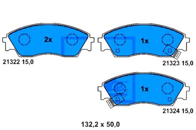 КОЛОДКИ ГАЛЬМІВНІ HONDA CIVIC II CIVIC IV CIVIC VI