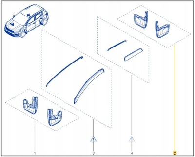 GUARDABARROS PARTE TRASERA DACIA SANDERO 3 STEPWAY 3 TYL, DEDYKOWANE, ORIGINAL CON  