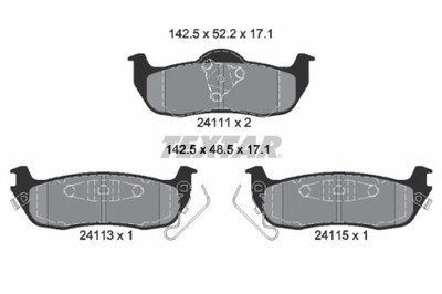 ZAPATAS DE FRENADO NISSAN PARTE TRASERA NAVARA 05- SYS BOSCH 2411102  