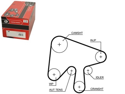 Ремень распределительного вала mazda 3 sedan 2.0 mzr-cd bk фото №1