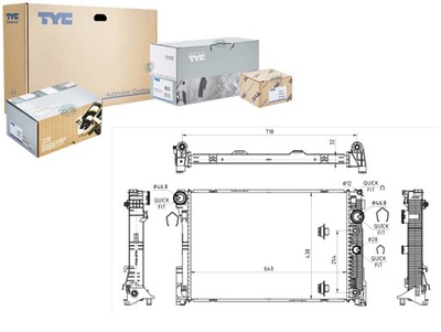 RADIATOR WATER MERCEDES C-CLAS W204 S204 2007-2014 RADIATOR 721-0018  