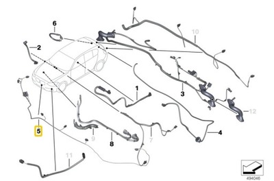 BMW F30 F31 JUEGO DE CABLES SENSORES DE APARCAMIENTO PARTE DELANTERA 9313607 OE  