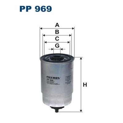 FILTER FUEL FILTRON PP 969  