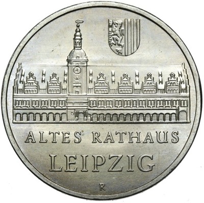 DDR - 5 Marek 1984 A - ALTES RATHAUS LEIPZIG - UNC