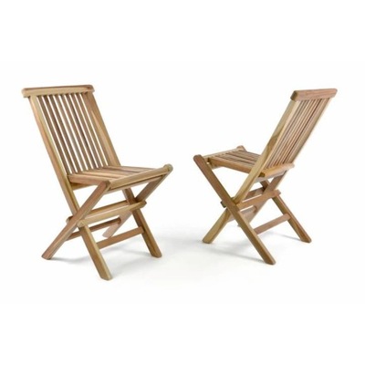 Zestaw 2 drewnianych krzeseł ogrodowych dla dzieci DIVERO