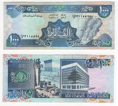 LIBAN 1990 1000 LIVRES