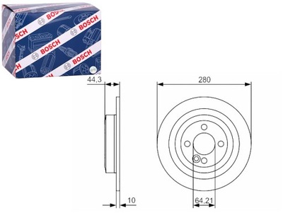 Гальмівні диски гальмівні 2szt. задня mini r56 r57 r58 r59 clubman r55 1.6 фото №1