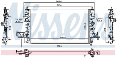 Радиатор двигателя nissens 630798 фото №1