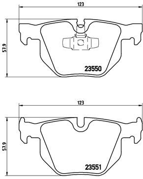 ZAPATAS DE FRENADO PARTE TRASERA BMW 3 E90 05- PARTE TRASERA  