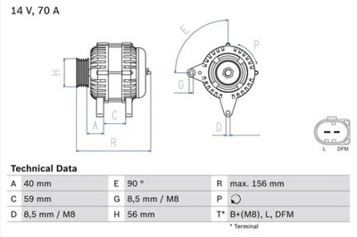 BOSCH 0 986 041 510 ГЕНЕРАТОР РЕСТАВРИРОВАНЫЙ