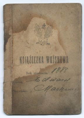 Książeczka Wojskowa z 1928 roku