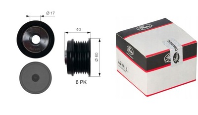 Зчеплення генератора gates 31285816 alp2462 535023 фото №1