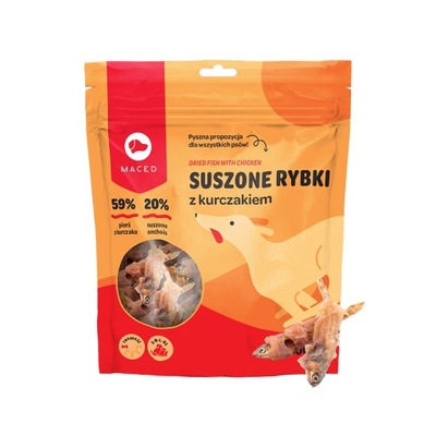 MACED suszone RYBKI z KURCZAKIEM 500g przysmak smakołyk