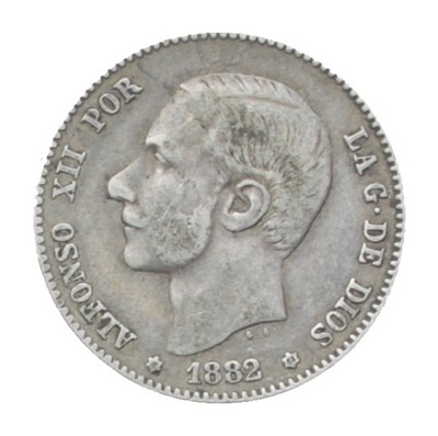 [M12836] Hiszpania 1 peseta 1882