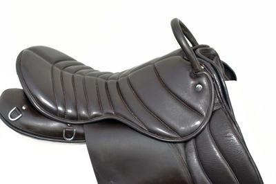 SIODŁO RAJDOWE SKÓRZANE Z WYMIENYM ŁĘKIEM 17,5C